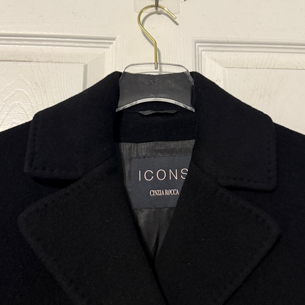 Cinzia‎ Rocca Icons Long Double Breasted 6 Button Wool Cashmere Trench Coat US 2 - Picture 7 of 13